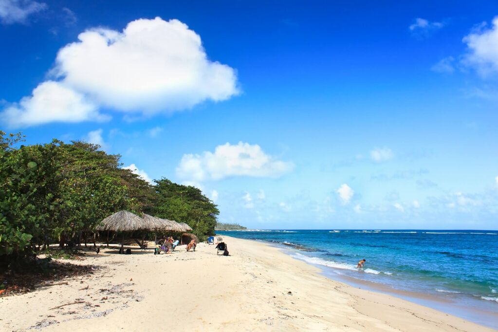  Beautiful tropical  beach Maguana at the Guantanamo province, Cuba