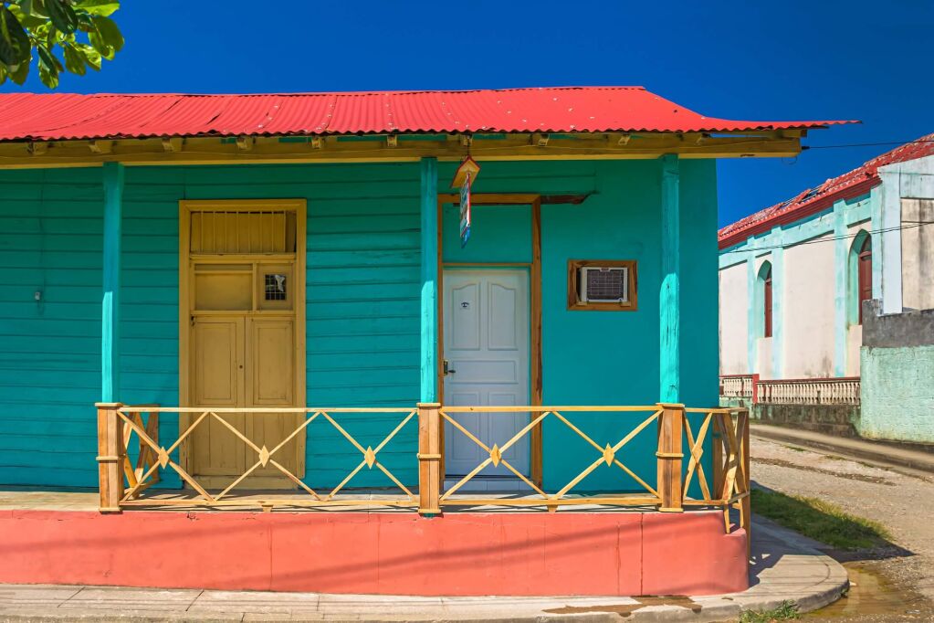 Colorful house in Baracoa, Cuba 