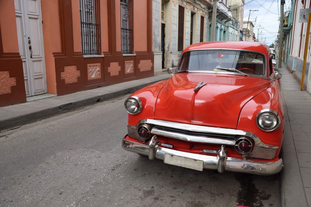Old car in a street of Santa Clara, Cuba