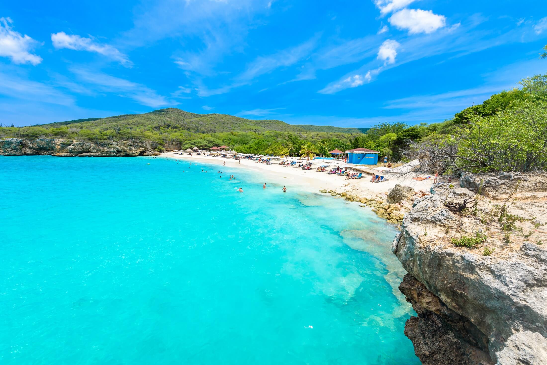 Grote Knip beach, Curacao, Antyle Holenderskie - rajska plaża na tropikalnej wyspie karaibskiej