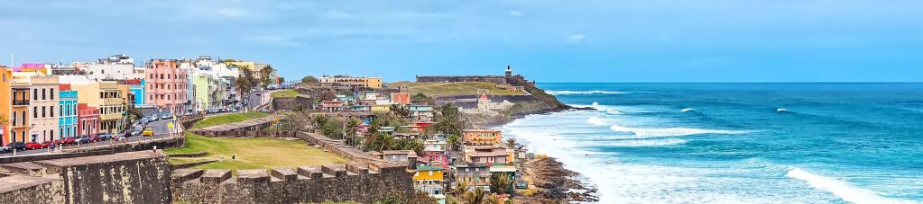Panorama San Juan, wybrzeże Portoryko