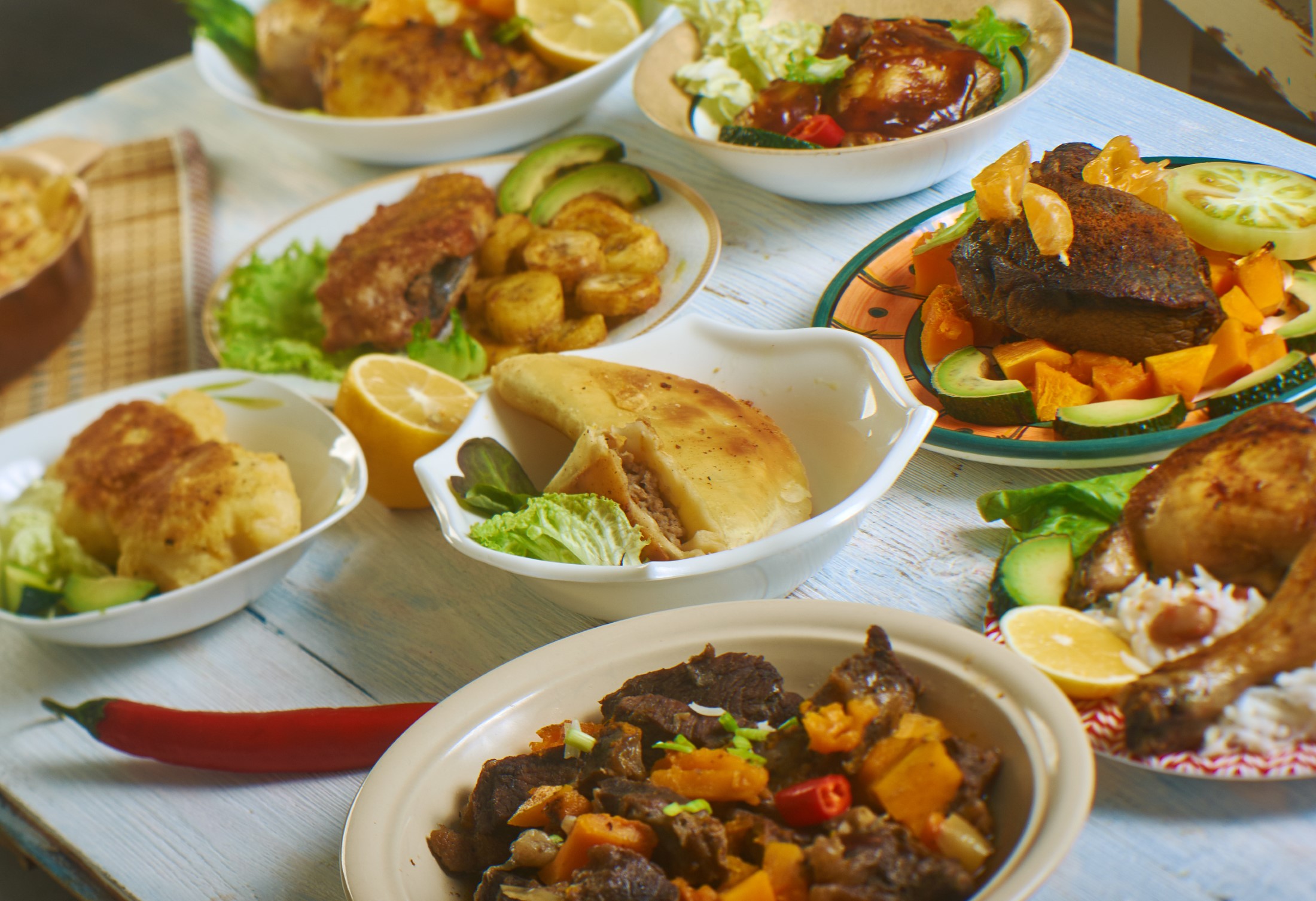 Kuchnia karaibska, tradycyjne różnorodne dania