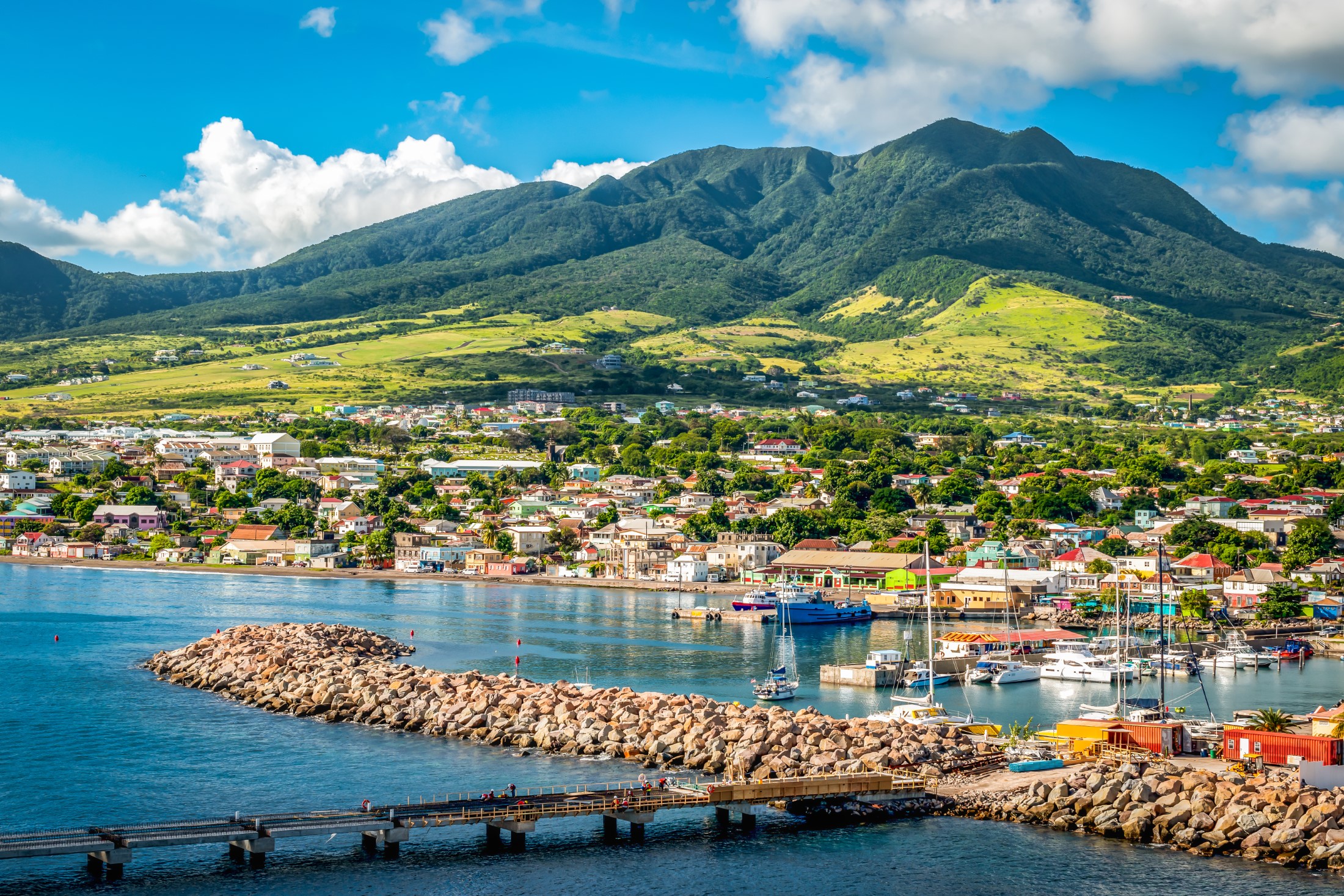 Krajobraz wyspy St Kitts